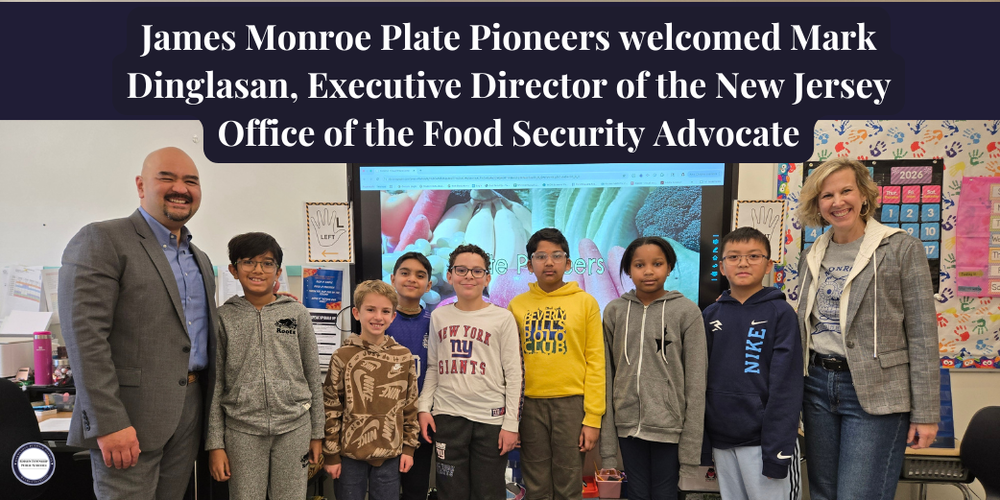 James Monroe Plate Pioneers welcomed Mark Dinglasan. Executive Director of the New Jersey Office of the Food Security Advocate