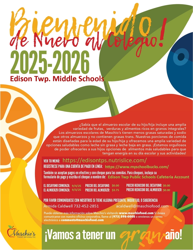 Welcome Back Lunch Menu in Spanish