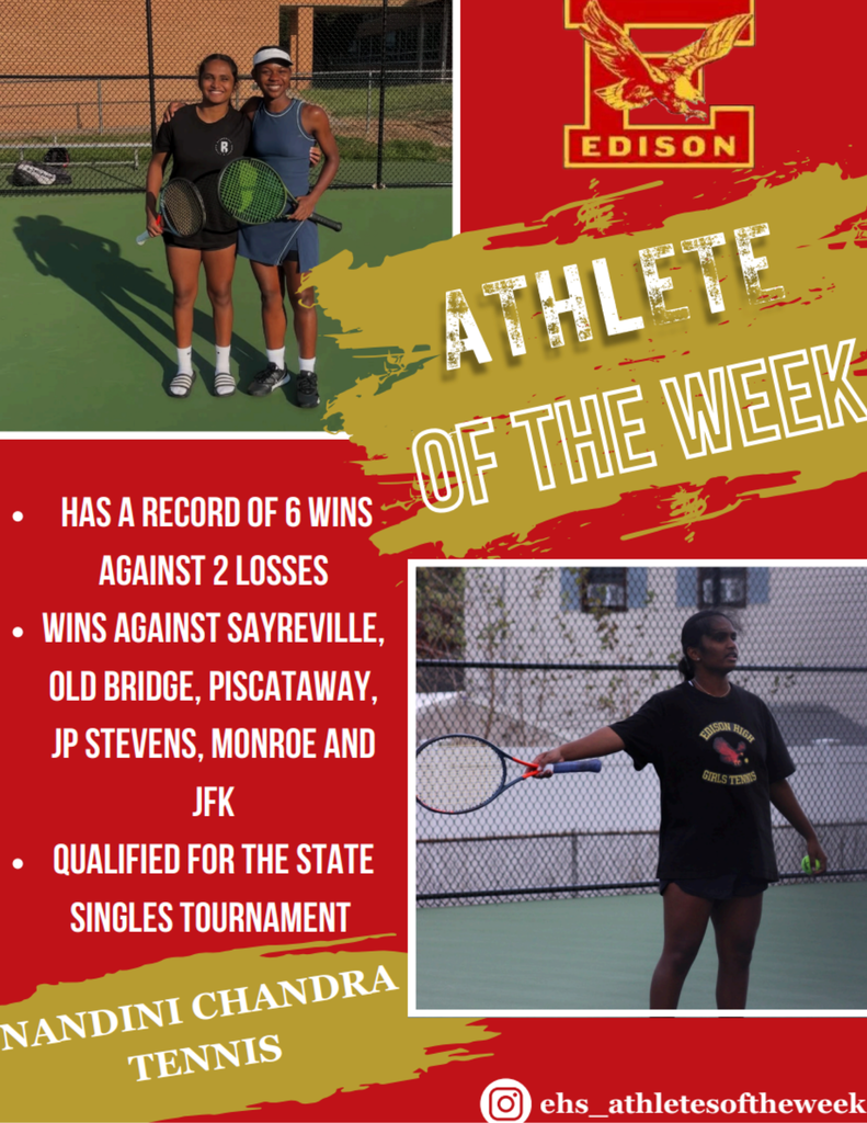 ππ Congrats to Nandini Chandra! ππ Nandini is our Week 2 Fall Athlete of the Week! #AthleteOfTheWeek #FallSports #GoNandini