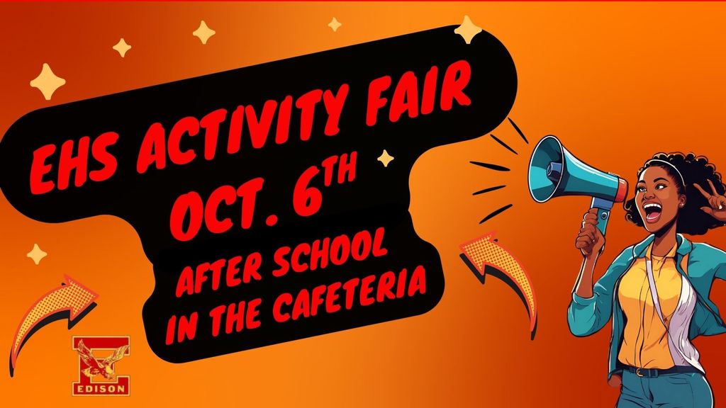 π EHS Activity Fair β This Monday! π π
October 6th π After school in the cafeteria Ready to level up your high school experience? Explore all the amazing extracurricular clubs and activities EHS has to offer, from sports and arts to leadership and service. Whether you're looking to try something new or dive deeper into your passions, there's a place for you here π« β
Meet club leaders β
Discover new interests β
Sign up and get involved! See you at the fair! #EHSActivityFair #GetInvolvedEHS #EHSClubs2025-2026