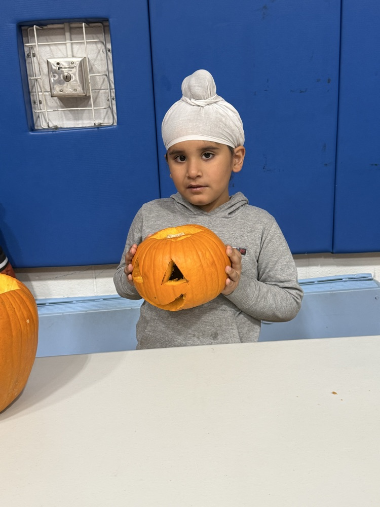 children with pumpkin