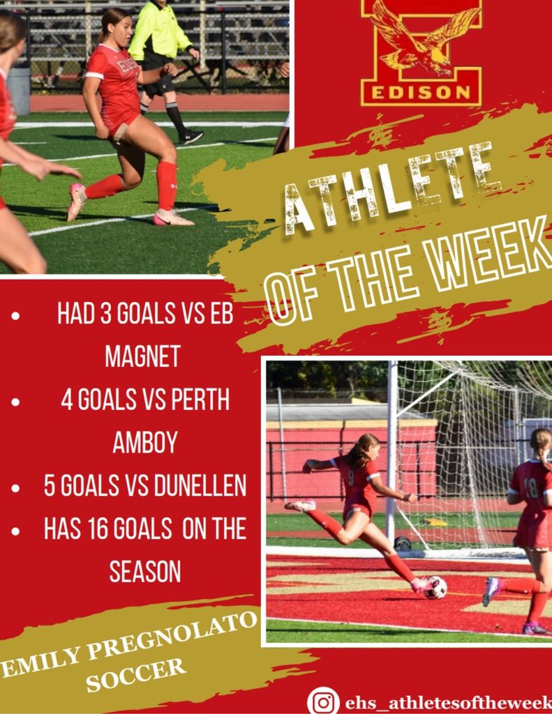 🎉🏆 Congrats to Emily Prdegnolato! 🏆🎉 Yashira is our Week 6 Fall Athlete of the Week! #AthleteOfTheWeek #FallSports #GoEmily