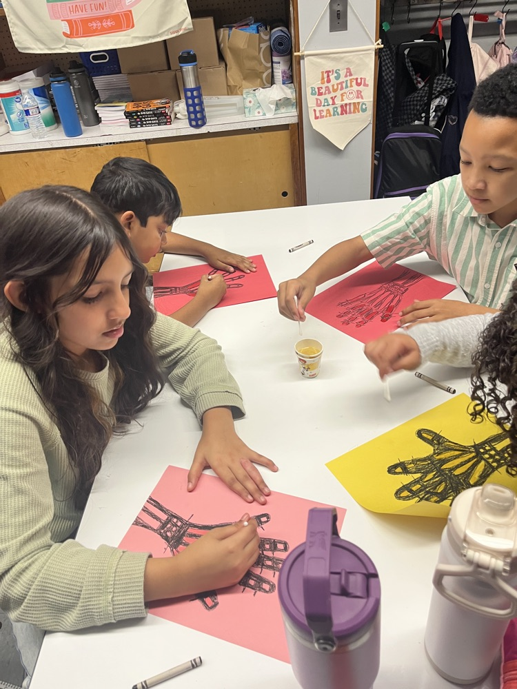 students making had skeletons