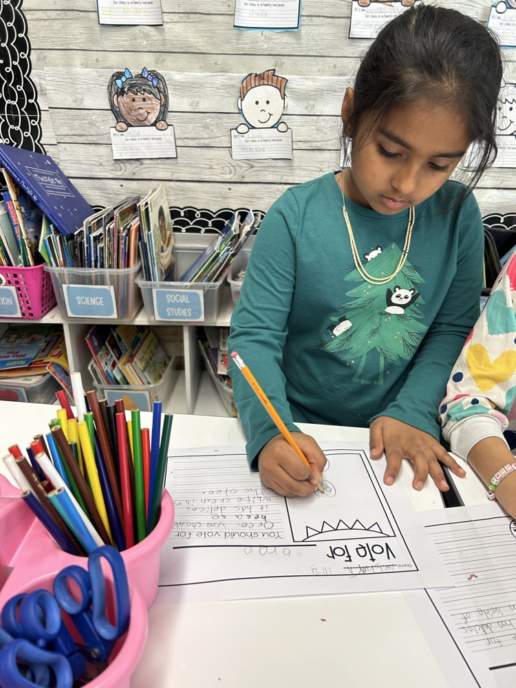 students making posters