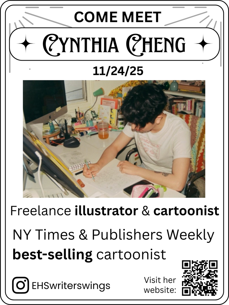 🎨✨ Meet Edison Alum Cynthia Cheng! ✨🎨  We’re thrilled to welcome back Cynthia Cheng on November 24th! Cynthia is a Freelance Illustrator & Cartoonist for the New York Times and a Publishers Weekly BEST-SELLING cartoonist 🖌️📚.  Come be inspired by her journey from Edison High to the national stage, and discover how creativity can open doors to amazing opportunities!  📅 Date: November 24th 📍 Edison High School  Don’t miss this chance to connect with an alum who turned her passion into a career! 💡  #EaglePride #CynthiaCheng #IllustratorLife #Cartoonist #NYTimes #BestSeller #Inspiration