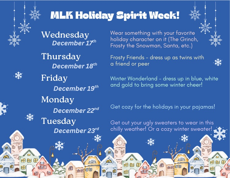 MLK Holiday Spirit Week