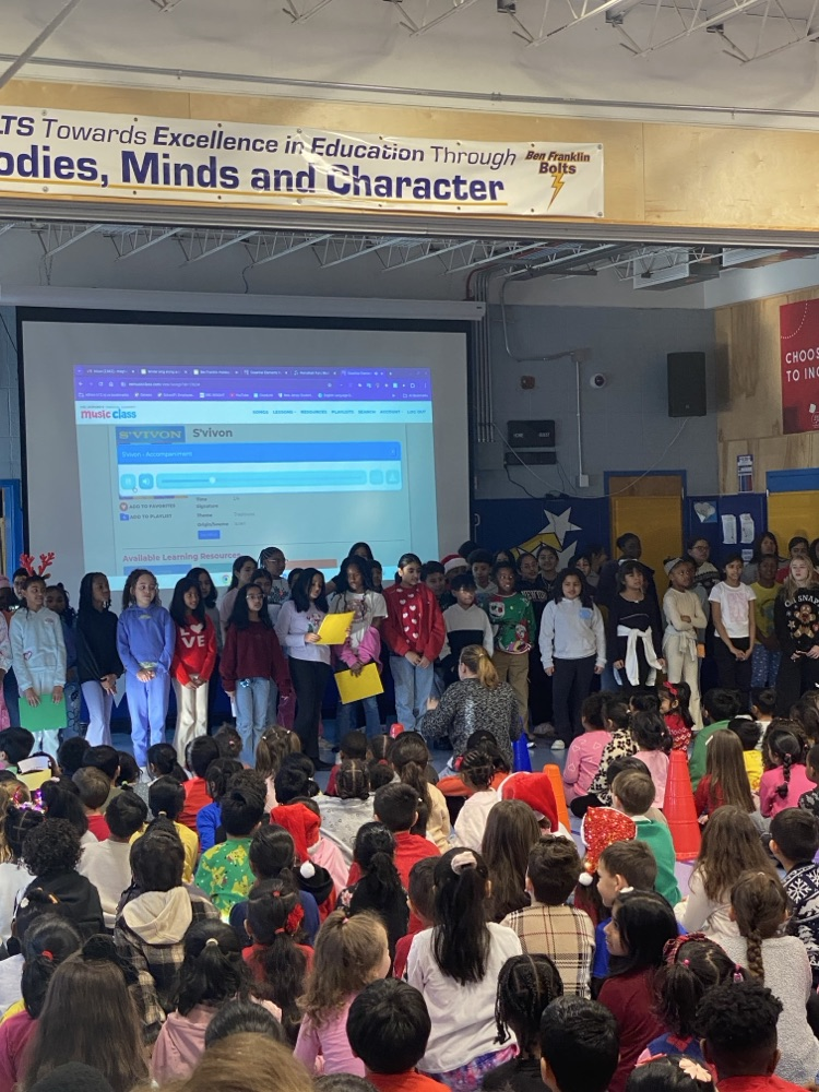 students at the winter singalong 