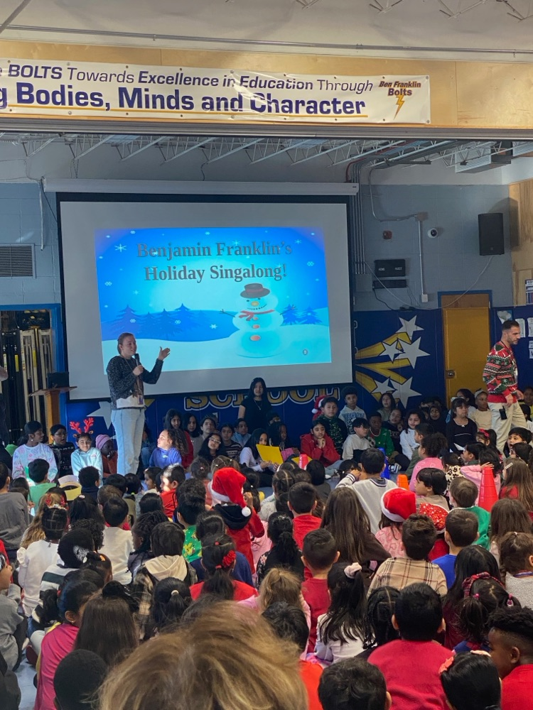 students at the winter singalong 