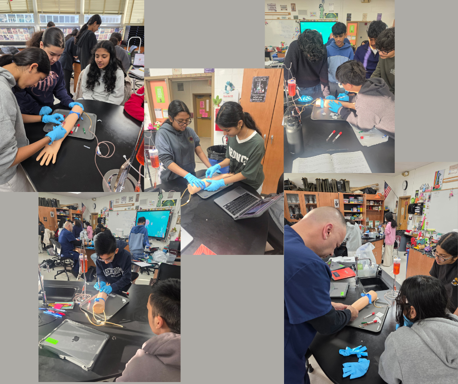 students working on a lab