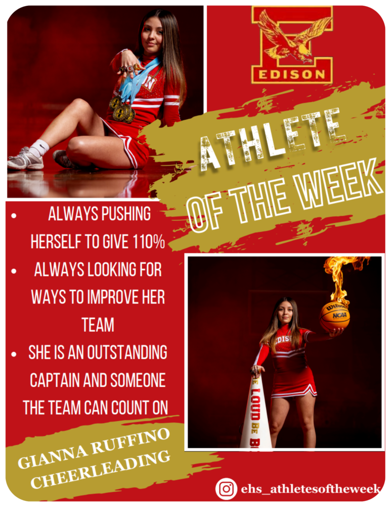 ππ Congrats to Giana Ruffino! ππ Giana is our Week 4 Winter Athlete of the Week! #AthleteOfTheWeek #WinterSports #GOGIANNA