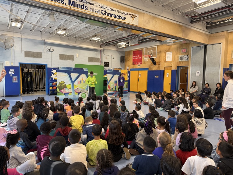 Dental health presenters in assembly