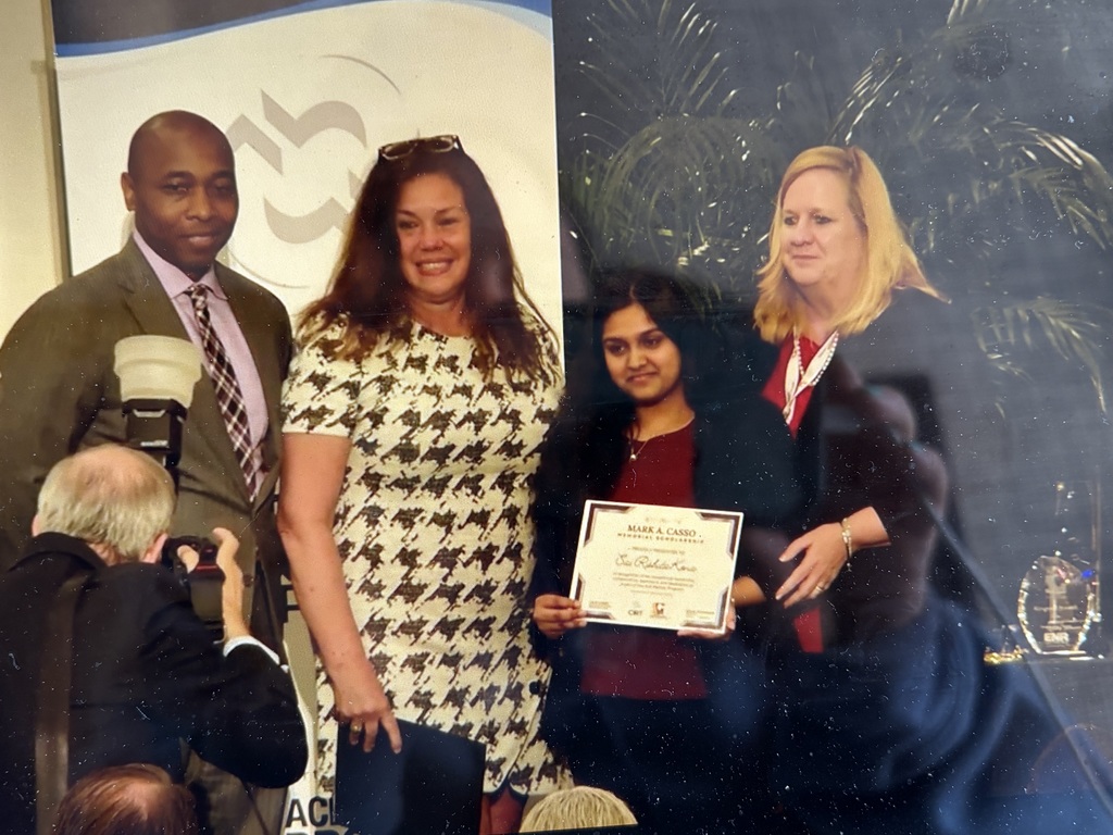 Congratulations to our ACE Mentor Program team who participated in the Construction Industry Round Table National Design and Construction Competition this past Monday in Washington DC.  Congratulations to Ms May and the team for their 1st Place finish!  In addition, Sai Rishita Kona won the Mark A Casso Memorial Scholarship worth $10,000!