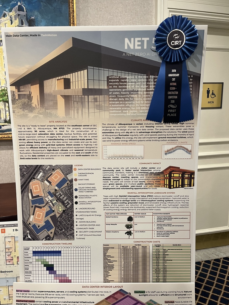 Congratulations to our ACE Mentor Program team who participated in the Construction Industry Round Table National Design and Construction Competition this past Monday in Washington DC.  Congratulations to Ms May and the team for their 1st Place finish!  In addition, Sai Rishita Kona won the Mark A Casso Memorial Scholarship worth $10,000!