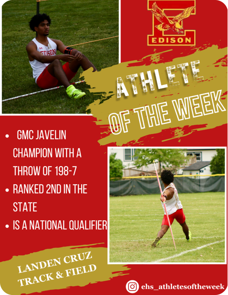 🎉🏆 Congrats to Landen Cruz! 🏆🎉 Landen is our Week 5 Spring Athlete of the Week! #AthleteOfTheWeek #SpringSports #GOLanden