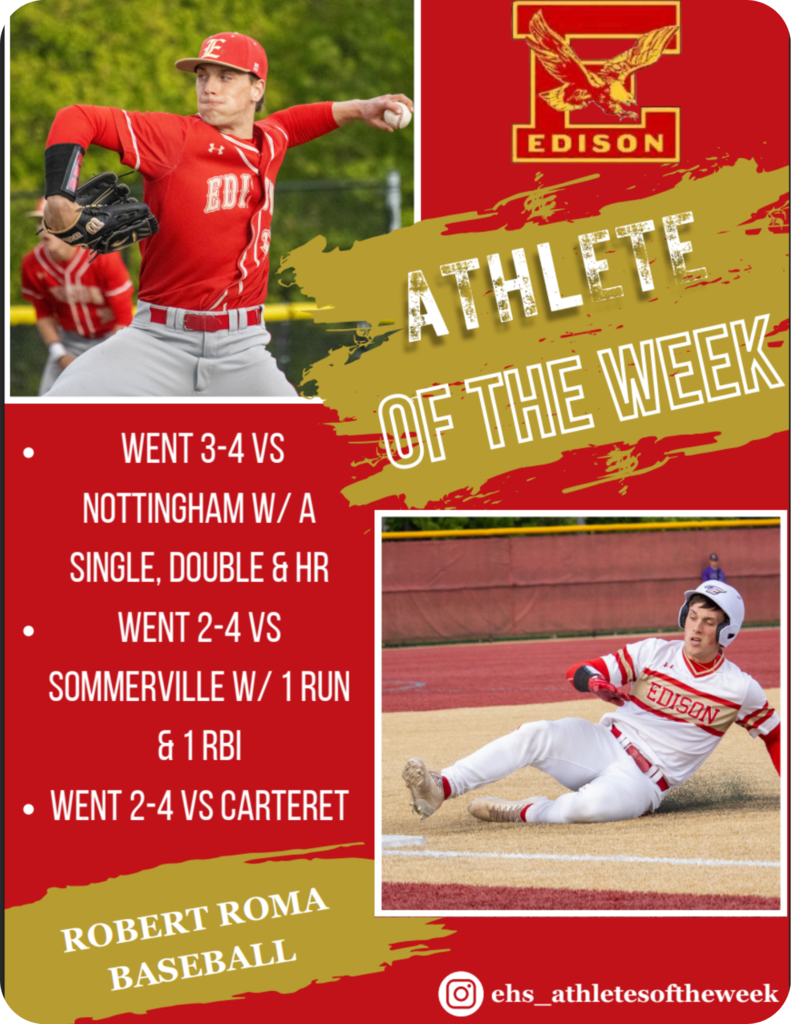 🎉🏆 Congrats to Robert Roma! 🏆🎉 Robert is our Week 6 Spring Athlete of the Week! #AthleteOfTheWeek #SpringSports #GORobert