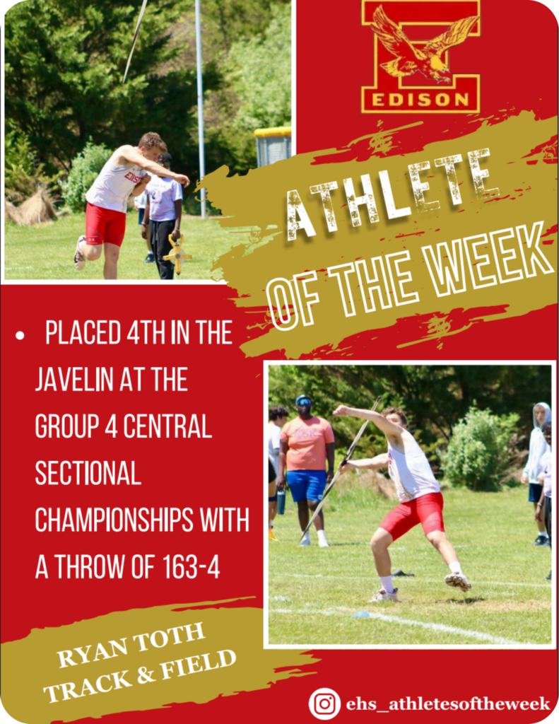 🎉🏆 Congrats to Ryan Toth! 🏆🎉 Ryan is our Week 6 Spring Athlete of the Week! #AthleteOfTheWeek #SpringSports #GORyan