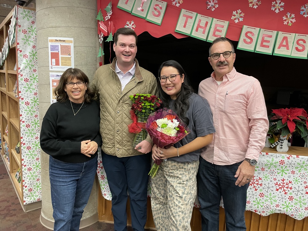 Esther with her family at Charge Up