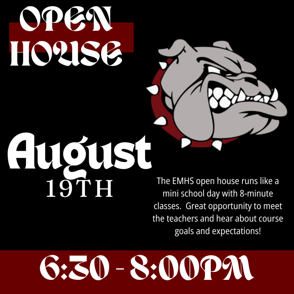 Open House August 19th @ 6:30-8pm