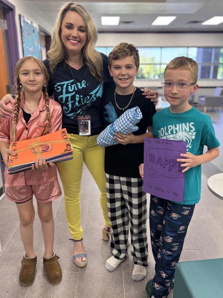 third grade students ready for a pj day celebration with mrs. williams 