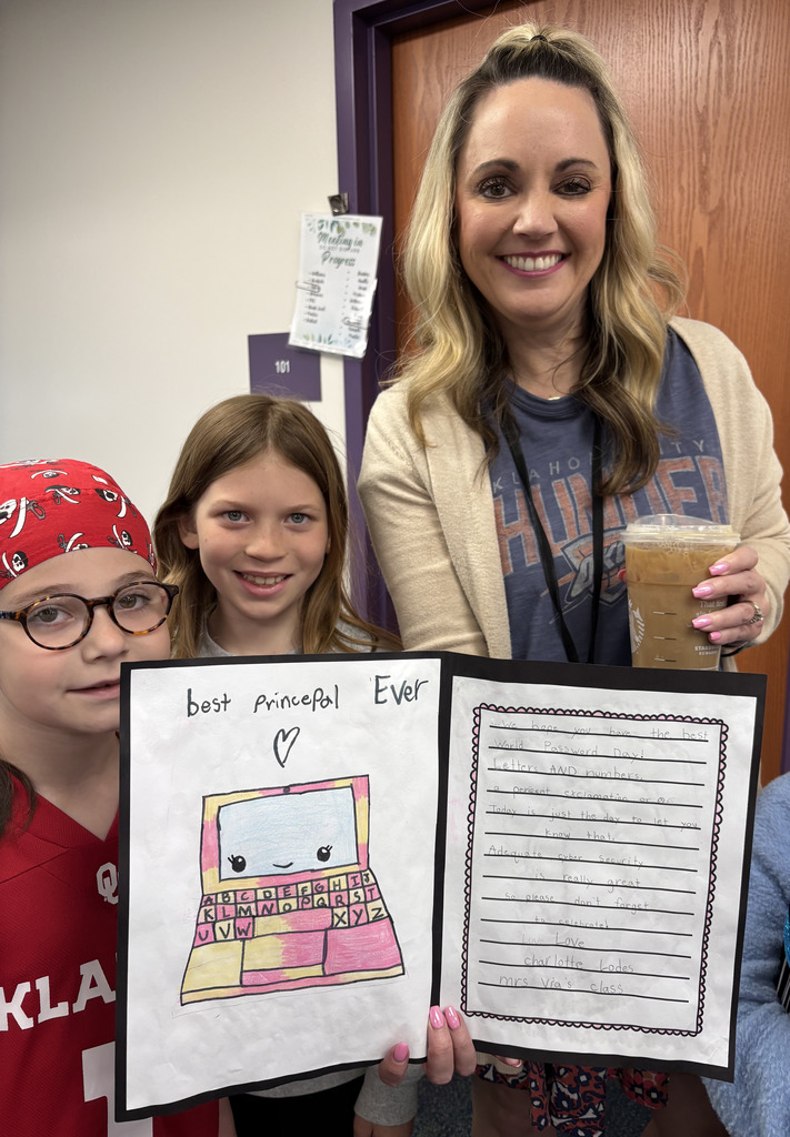 mrs williams and card from second grade students 