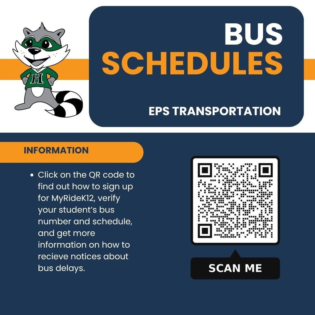 https://www.edmondschools.net/page/transportation for information on MyRidek12, verify student's bus number and schedule and get more information on how to recieve notices about bus delays