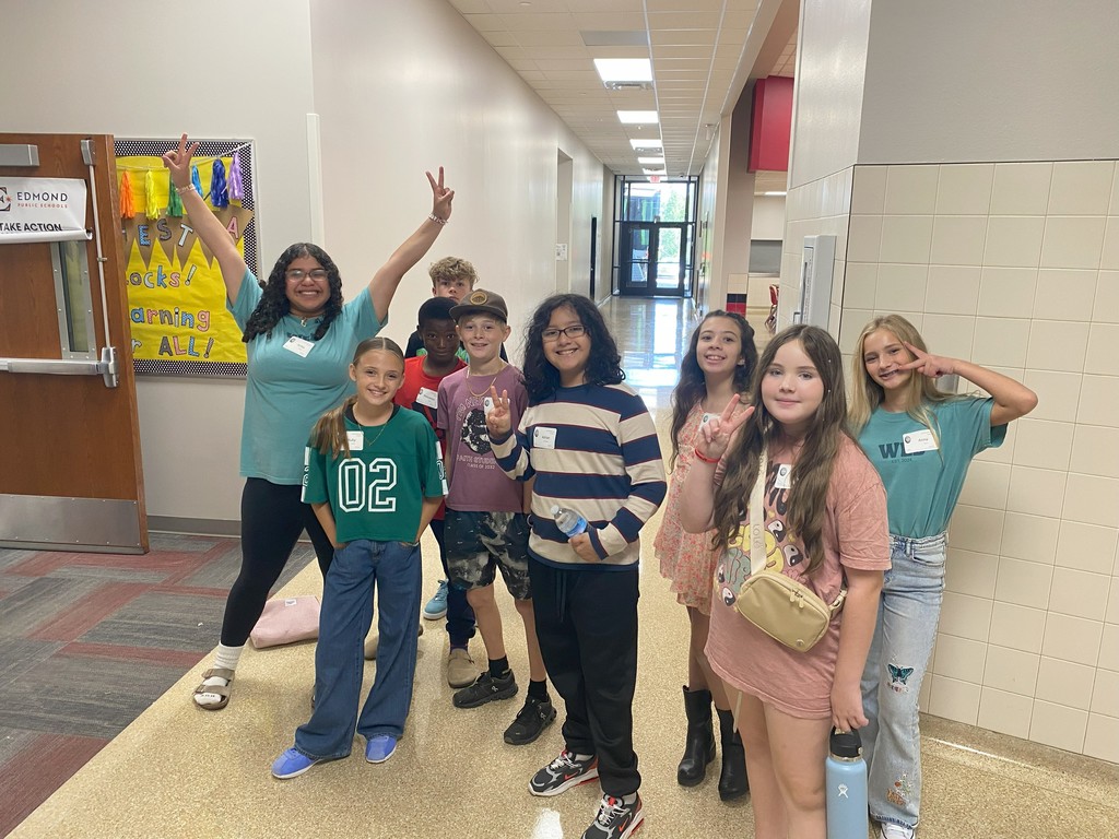 students posing