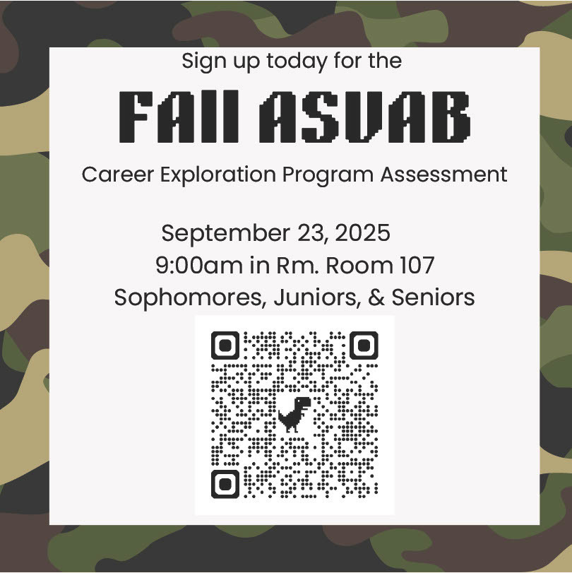 Fall ASVAB Career Exploration Program Assessment Sign Up