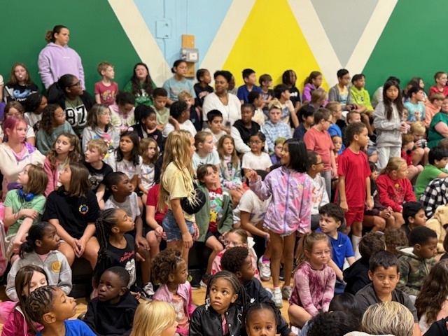 Students at all school assembly