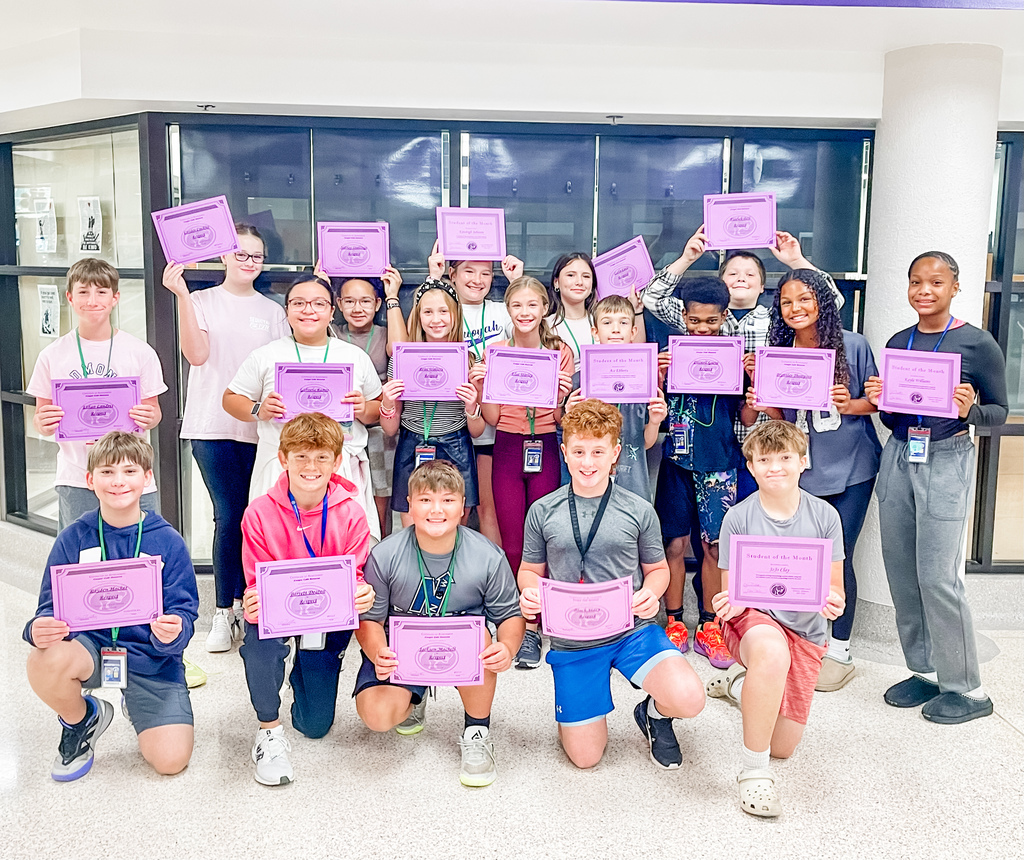 Student of the month recipients for September! 