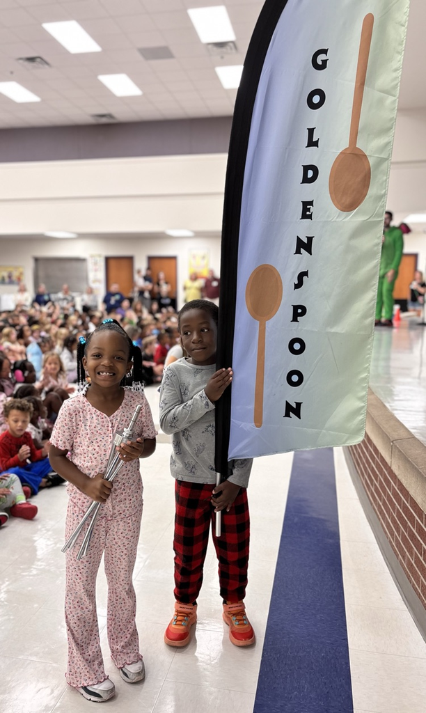 kids with golden spoon flag 
