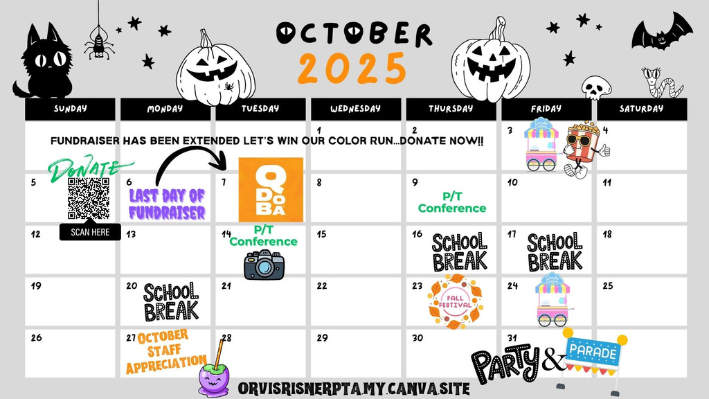 PTA October Calendar