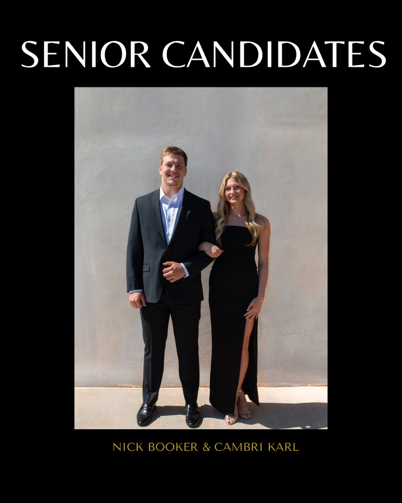 Senior Candidates- Nick Bonner & Cambri Karl 
