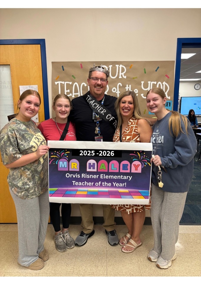 Congratulations, Mr. Haley for being named Orvis Risner Elementary's Teacher of the Year!