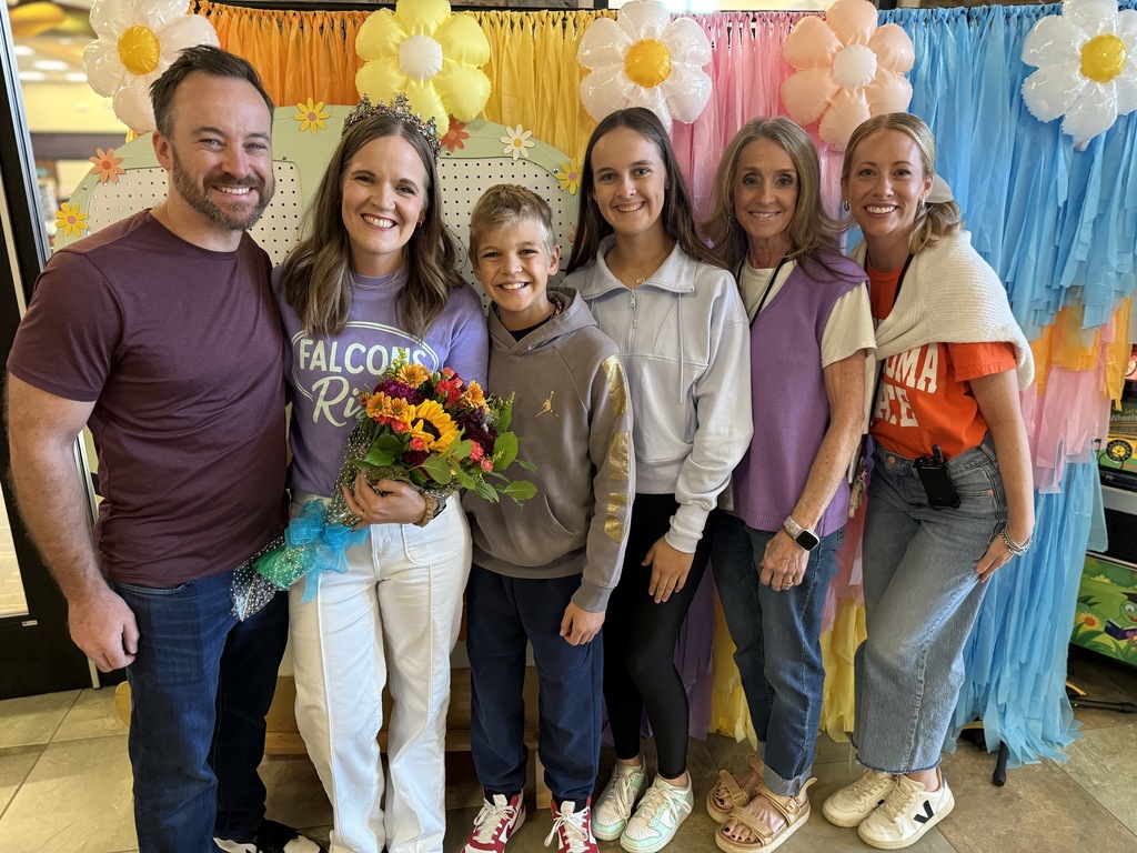 Mrs. George Teacher of the Year with Family & Principals
