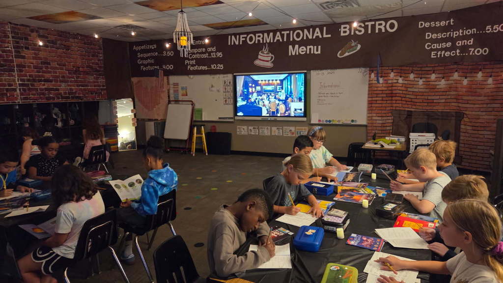 students working on reading projects