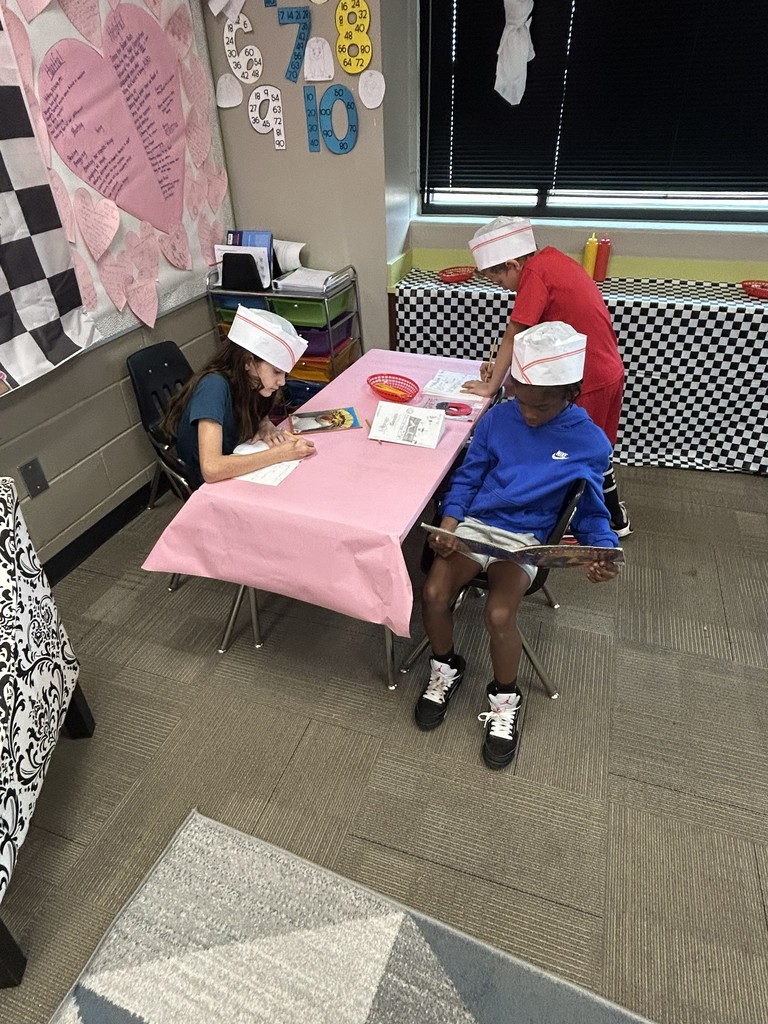 students reading