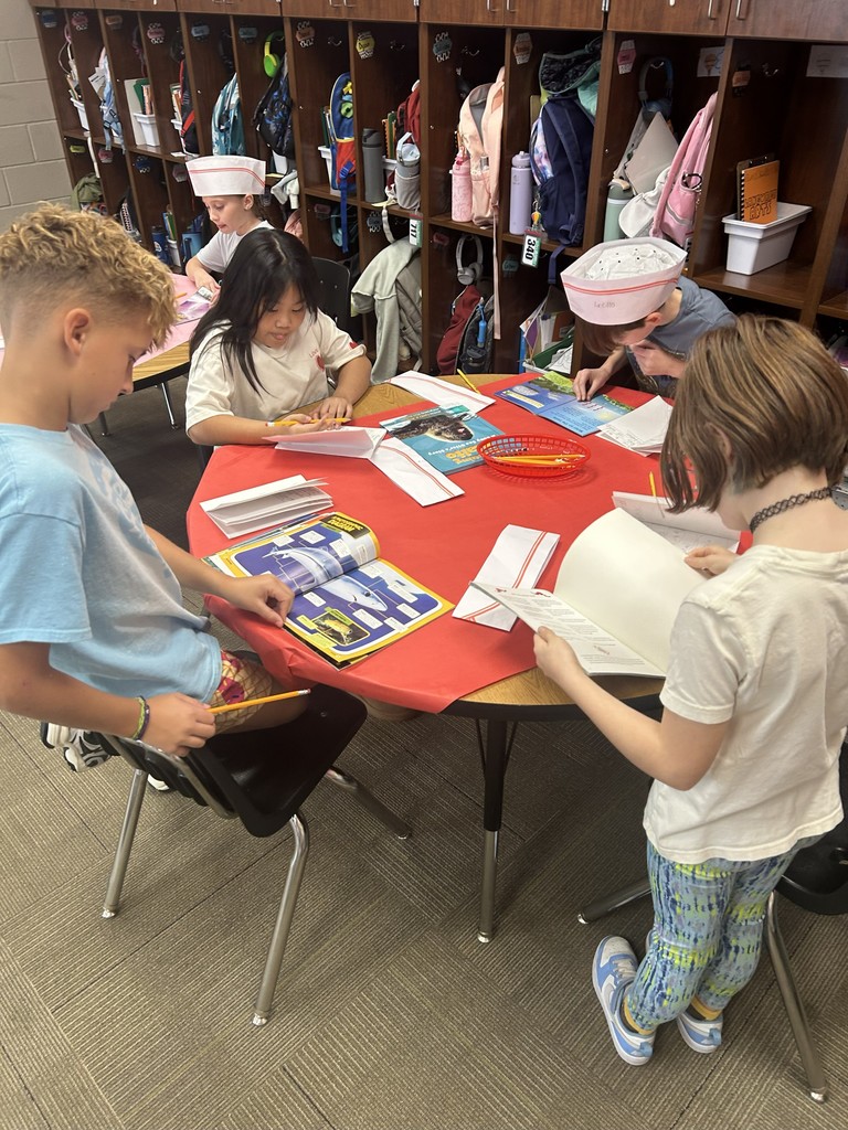 students reading