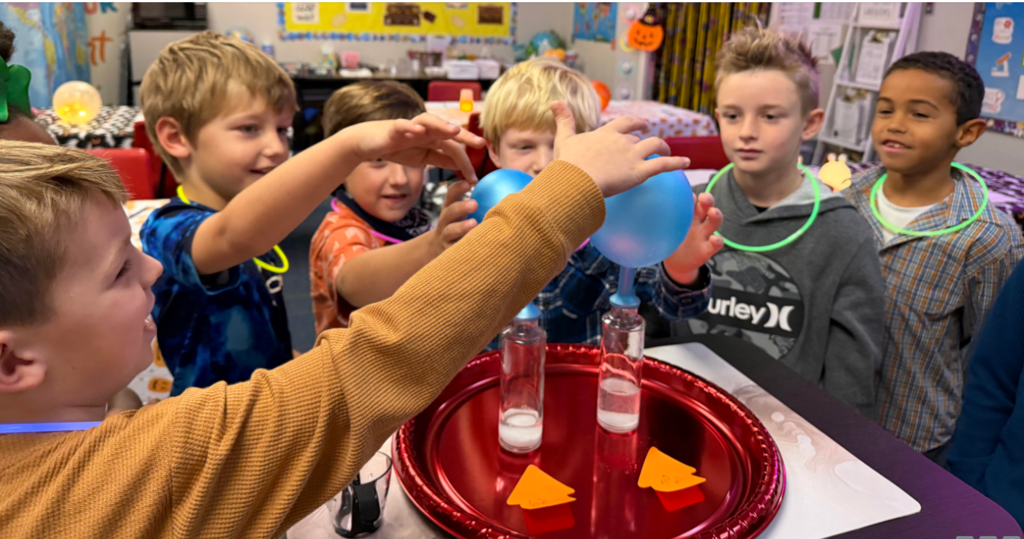Gate Students doing science experiments