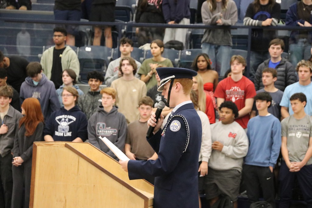 JROTC Student speaking at podium