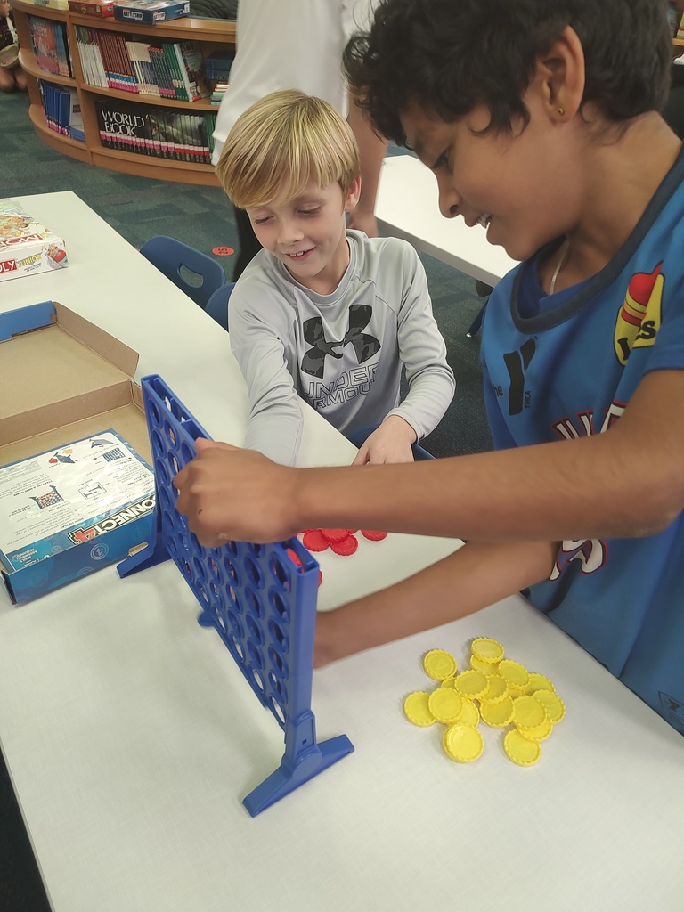 parents and students enjoying game night