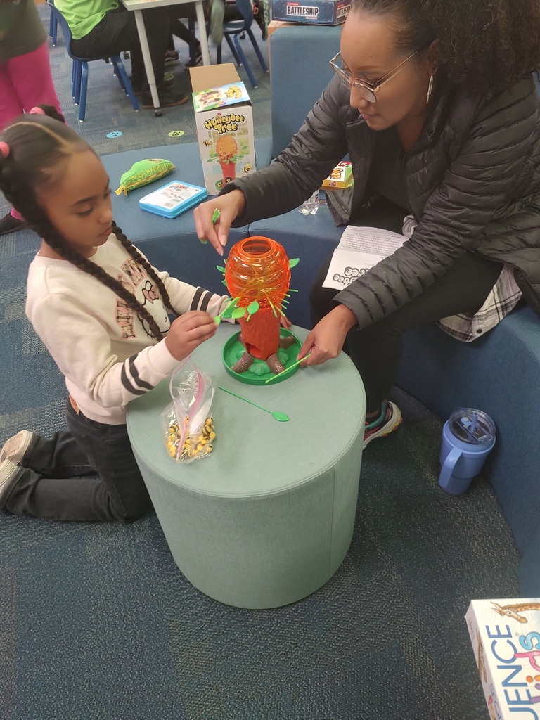 parents and students enjoying game night