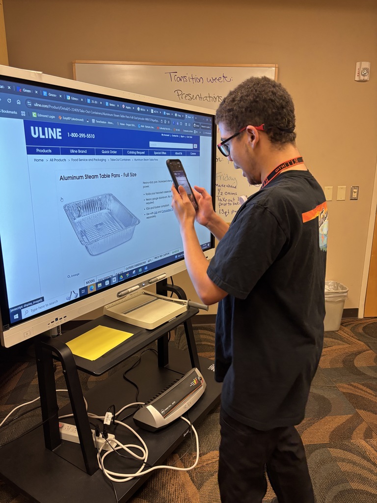 intern making a shopping list