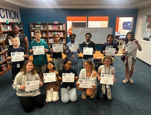 6th Grade Eagles Nest recipients.