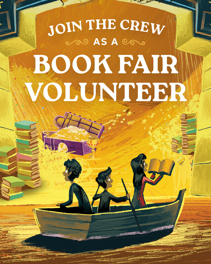 Joint the crew as a book fair volunteer