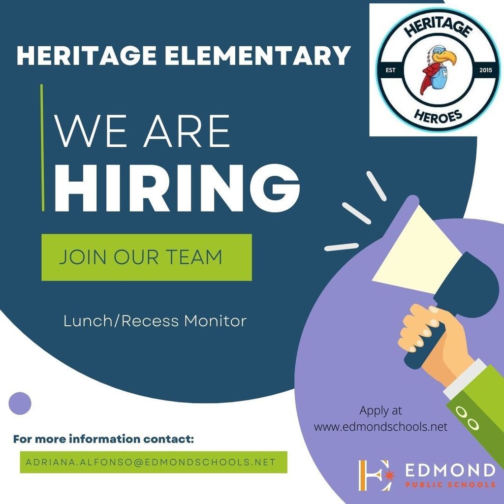 We Are Hiring for Lunch and Recess Monitor Graphic