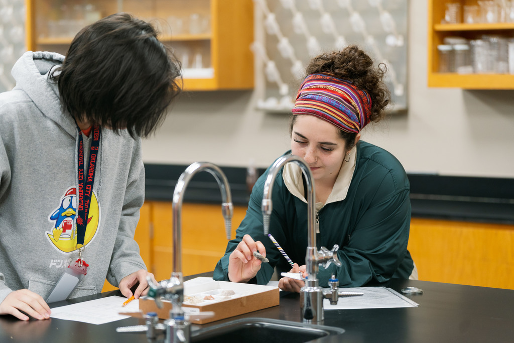 students working in a lab