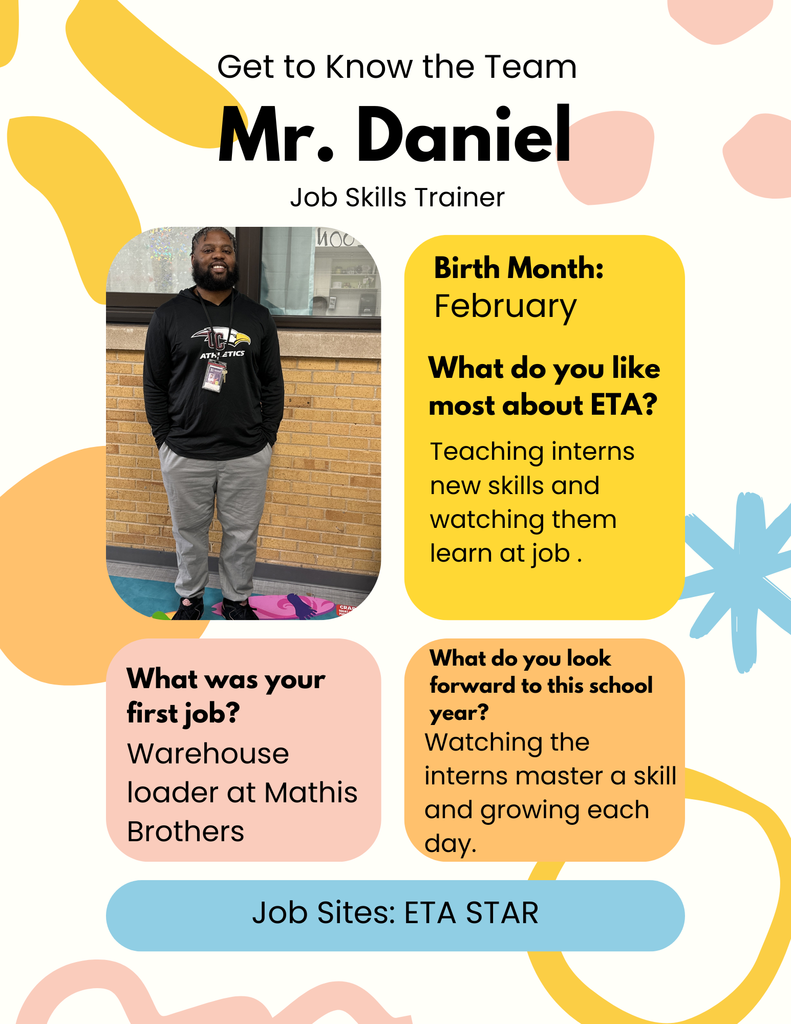 Mr. Daniel, Job Skills Trainer, ETA STAR