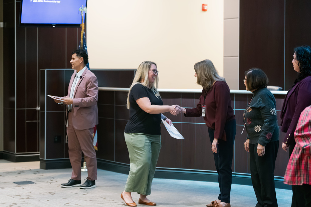 teachers of the year being recognized