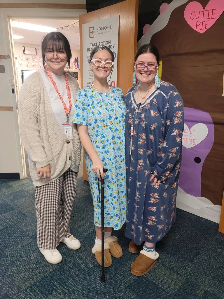 students dressed up as centagenarians