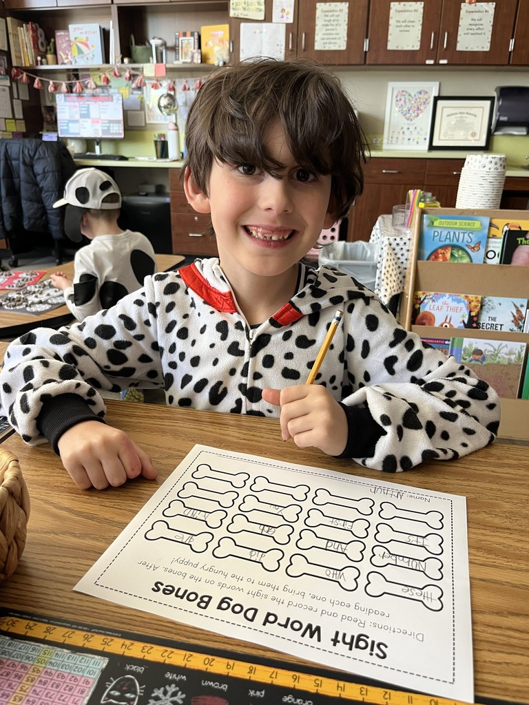 Student working on 101st day sight words